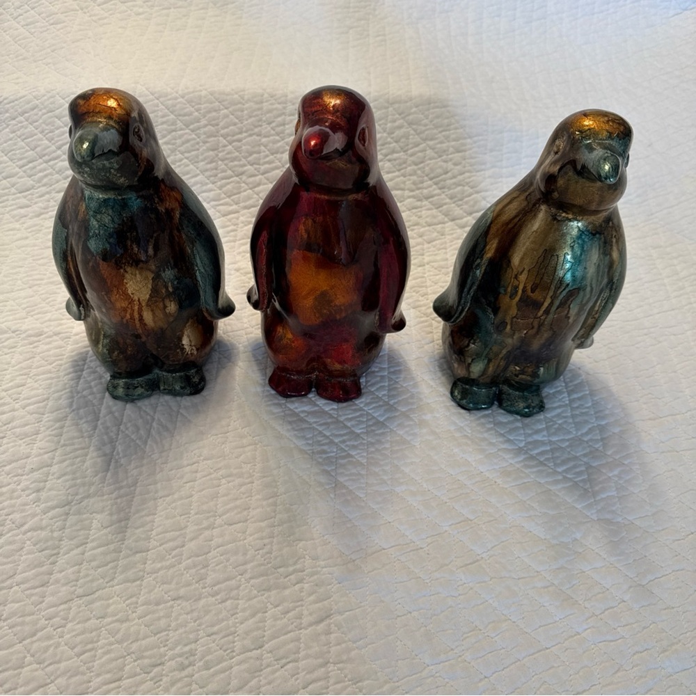 Colorful Penguin Figurine Set